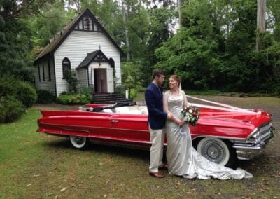 Melbourne Wedding Red Caddy Hire